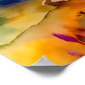 Zonsopkomst Kleurrijke Bergwandkunst Poster (Hoek)