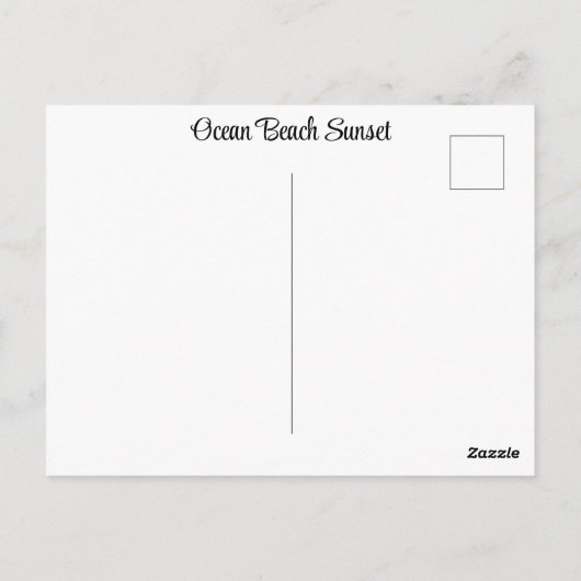 Zonsopkomst oceaan strand golven adembenemend briefkaart (Achterkant)