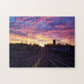 Zonsopkomst op de weg legpuzzel (Horizontaal)