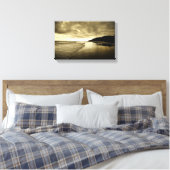 Zonsopkomst op het strand canvas afdruk (Insitu (Slaapkamer))