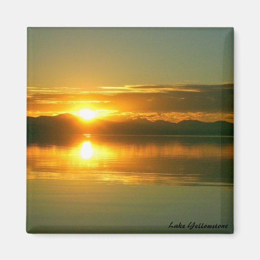 Zonsopkomst op Lake Yellowstone Magneet (Voorkant)