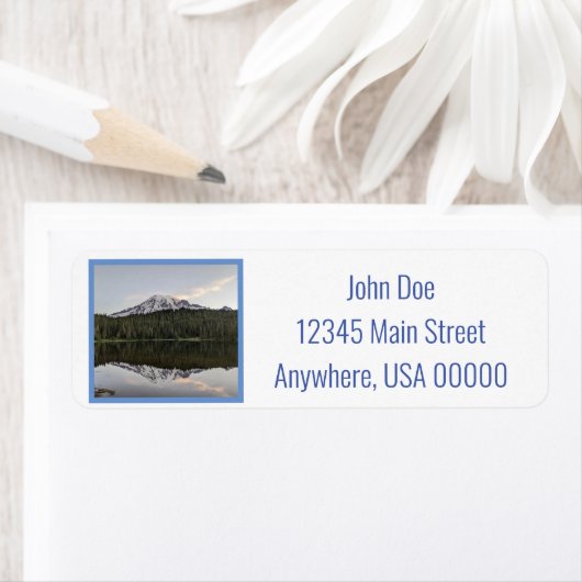 Zonsopkomst op Mount Rainier Etiket (Insitu)