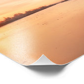 Zonsopkomst over bevroren rivier met windmolens en foto afdruk (Hoek)