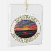 Zonsopkomst over de Oceaan, Kat Hawk, Outer Banks  Keramisch Ornament (Rechts)