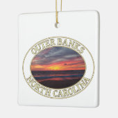 Zonsopkomst over de Oceaan, Kat Hawk, Outer Banks  Keramisch Ornament (Links)