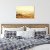 Zonsopkomst over een landschap in Toscane canvas (Insitu (Slaapkamer))