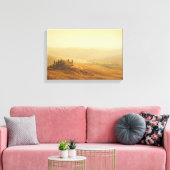 Zonsopkomst over een landschap in Toscane canvas (Insitu (Woonkamer))