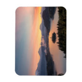 Zonsopkomst over het meer Bled rechthoekige magnee Magneet (Verticaal)