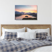 Zonsopkomst over Lake Bled canvas print (Insitu (Slaapkamer))