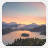 Zonsopkomst over Lake Bled sticker (Voorkant)