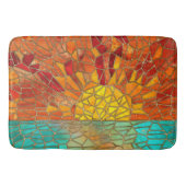 Zonsopkomst over zee mozaïek kunst badmat (Voorkant)