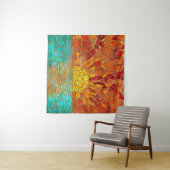 Zonsopkomst over zee mozaïek kunst wandkleed (In Situ (horizontaal))