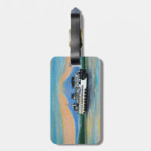 Zonsopkomst veerboot schilderij bagagelabel (Achterkant verticaal)