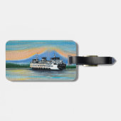 Zonsopkomst veerboot schilderij bagagelabel (Achterkant horizontaal)