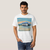 Zonsopkomst veerboot schilderij t-shirt (Voorkant volledig)