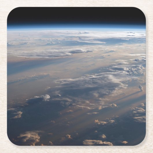 Zonsopkomst werpt lange schaduw over Filipijns Zee Kartonnen Onderzetters (Voorkant)