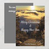 Zonsopkomst wolk inversie boven Colorado Springs Feestdagenkaart (Voorkant / Achterkant)