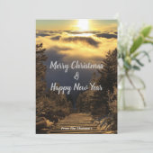 Zonsopkomst wolk inversie boven Colorado Springs Feestdagenkaart (Staand voorkant)