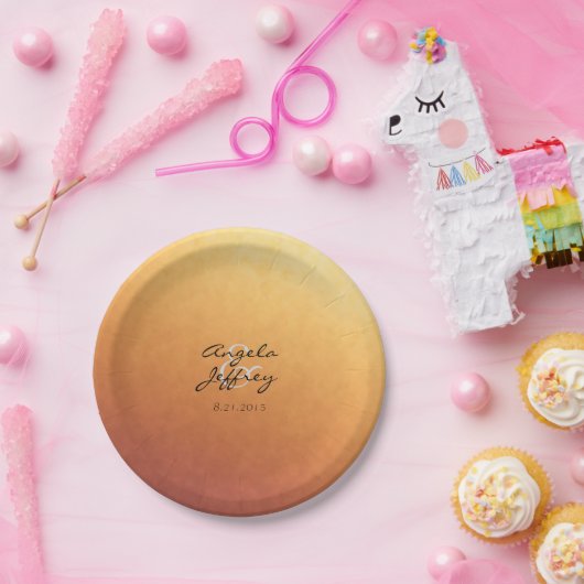 Zonsopkomst Zonsondergang Ombre Gradiënt Papieren Bordje (Feest)