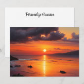 Zonsopkomst Zonsopgang nemen Ocean Beach Waves Feestdagenkaart (Voorkant / Achterkant)