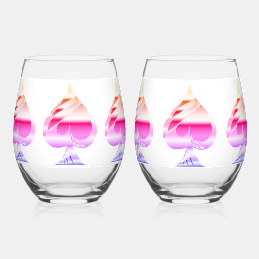 Zonsschoppen Wijnglas Set Wijnglas Zonder Voet (Achterkant)