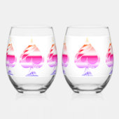 Zonsschoppen Wijnglas Set Wijnglas Zonder Voet (Voorkant)