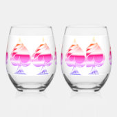 Zonsschoppen Wijnglas Set Wijnglas Zonder Voet (Rechts)