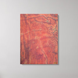 Zonsteenkleurig canvasprint met structuur canvas afdruk