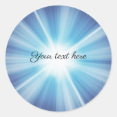 Zonstraal patroon TEMPLATE Ronde Sticker (Voorkant)