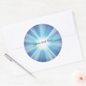 Zonstraal patroon TEMPLATE Ronde Sticker (Envelop)