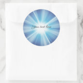 Zonstraal patroon TEMPLATE Ronde Sticker (Tas)