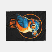 Zonsverduistering 04 08 2024 Eastern Bluebird Ecli Fleece Deken (Voorkant (Horizontaal))