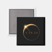 Zonsverduistering 2024 040824 Eclipse Mannen Vrouw Magneet (Voorkant / Achterkant)