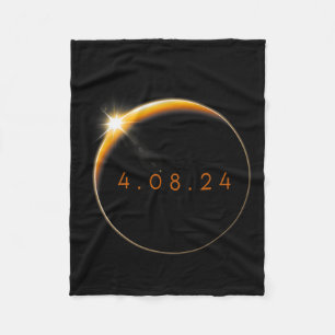 Zonsverduistering 2024 040824 Verduistering Fleece Deken