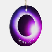 Zonsverduistering 2024, 8 april keramisch ornament (Rechts)