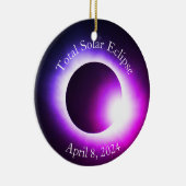 Zonsverduistering 2024, 8 april keramisch ornament (Rechts)