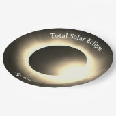 Zonsverduistering 2024, 8 april papieren bordje (Gekanteld)