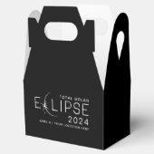 Zonsverduistering 2024 Aangepaste Locatie Eclipse  Bedankdoosjes (Geopend)