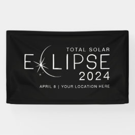 Zonsverduistering 2024 Aangepaste Locatie Zonsverd Spandoek