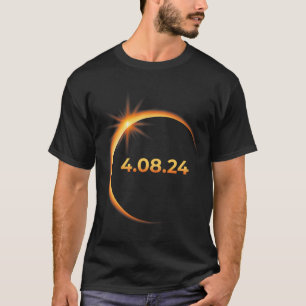 Zonsverduistering 2024 Amerika Totaliteit 04 08 24 T-shirt