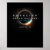 Zonsverduistering 2024 Austin Poster (Voorkant)