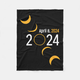 Zonsverduistering 2024 fleece deken