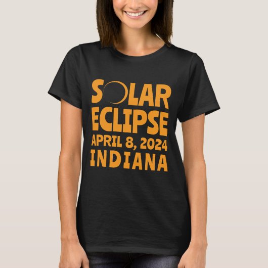 Zonsverduistering 2024 Indiana T-shirt (Voorkant)