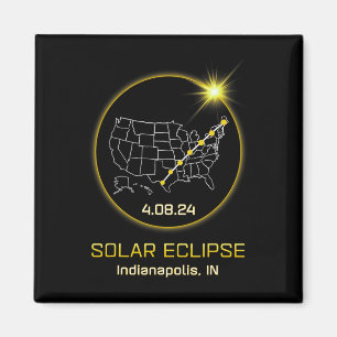 Zonsverduistering 2024 Indianapolis in Indiana Tot Magneet