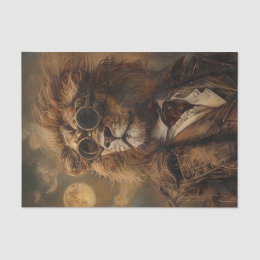 Zonsverduistering 2024 Leeuw Tissuepapier (Voorkant)