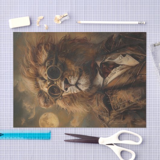 Zonsverduistering 2024 Leeuw Tissuepapier (Craft)