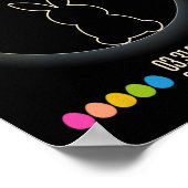 Zonsverduistering 2024 Leuke Paashaas Paaseieren Poster (Hoek)