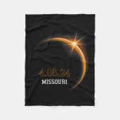 Zonsverduistering 2024 Missouri Totality Spring 4. Fleece Deken (Voorkant)