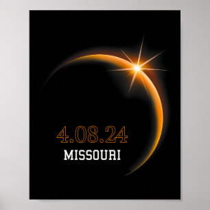 Zonsverduistering 2024 Missouri Totality Spring 4. Poster