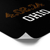 Zonsverduistering 2024 Ohio totaliteit voorjaar 4. Poster (Hoek)